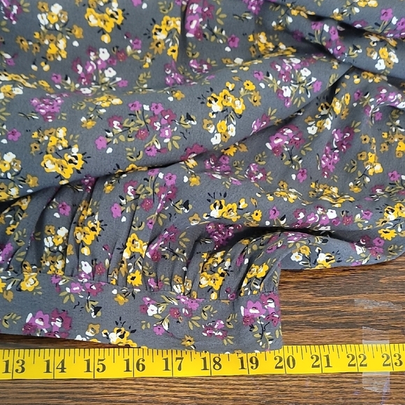 RR Women Flowy Fairy Maxi Skirt Size 22W XL Floral Asymmetrical Y2K Tiered - Picture 10 of 13